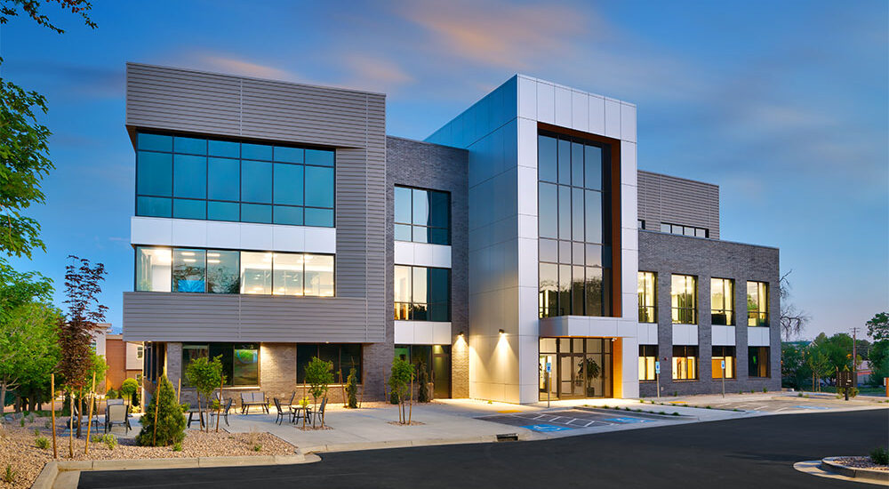 What types of buildings do commercial architects design?